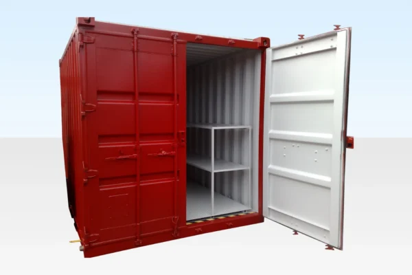 10 X 8FT Shipping Container. Flat Floor Bunded Store