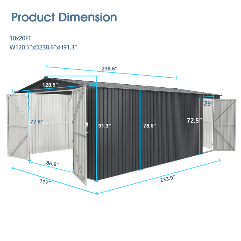 New Metal Storage Shed For Sale - Image 2